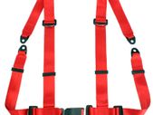 BRAND NEW Universal Racing Car Seat Belt Harness Adjustable (RED)