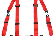 BRAND NEW Universal Racing Car Seat Belt Harness Adjustable (RED)