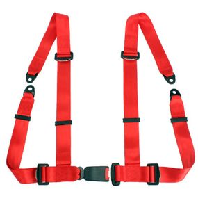 BRAND NEW Universal Racing Car Seat Belt Harness Adjustable (RED)