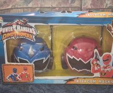 Power Rangers Dino Thunder Red & Blue Communication Masks / Walkie Talkie, RARE