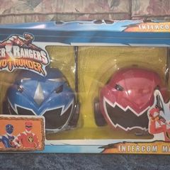 Power Rangers Dino Thunder Red & Blue Communication Masks / Walkie Talkie, RARE
