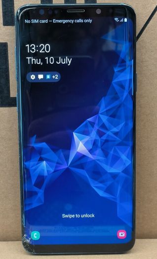 Samsung Galaxy S9+ Plus Blue 128GB 6GB RAM Unlocked (Screen Has a Crack)