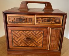 Old wooden "magic " cigarette box.