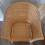 Armchair Rattan Wicker Cane with Seat Cushion Image 5