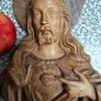 Vintage Jesus Sacred Heart Italian resin wall plaque devotional religious item Image 2