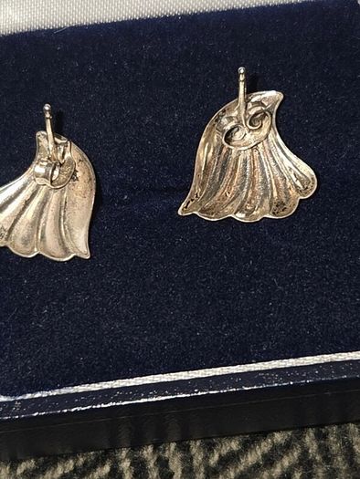 Vintage 925 Sterling Silver Shell Earrings