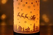 Santa's Flight Christmas Tea Light Lantern 3D