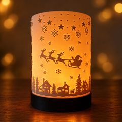 Santa's Flight Christmas Tea Light Lantern 3D