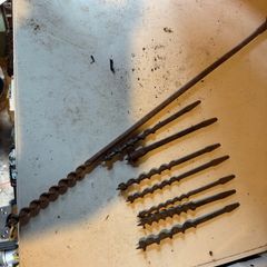 Vintage carpenters auger bits for a hand brace