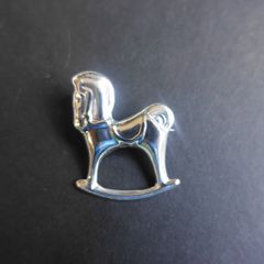 Vintage Sterling Silver 925 Rocking Horse Brooch