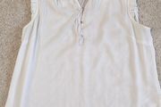 H&amp;M White Sheer Boho Blouse with Ruffle Trim - Size 10