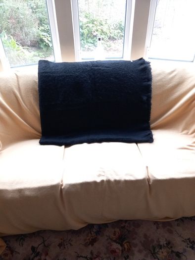 Foxford Mohair/Wool Throw Black