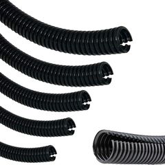 Corrugated Wire Tube Cable Protection Pipe Slit Flexible Car Tubing/Trunking (Inner 4.5mm, 5 Metres)