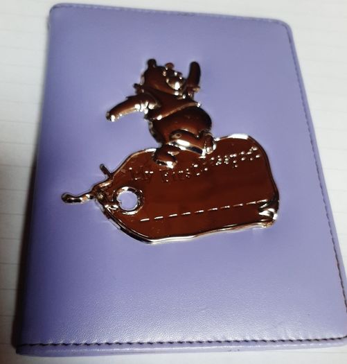 passport genuine leather cover winnie the pooh