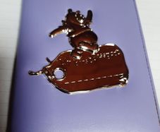 passport genuine leather cover winnie the pooh