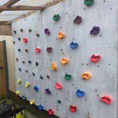 climbing boards and holds