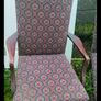 Set of 6 material covered Dining room Chairs. Image 4
