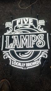 five lamps neon sign new