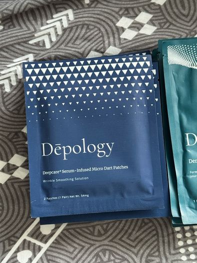 Depology deeper serum infused micro dart eye patches and Derma face sculpting mask new