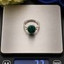 Vintage 925 Sterling Silver & Green Malachite Ring Image 10