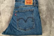 Levis Wedgie Straight Jeans W31 L28 Blue Button Fly High Rise