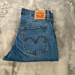 Levis Wedgie Straight Jeans W31 L28 Blue Button Fly High Rise