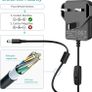 Security Camera Power Supply, 12V 2A Power Supply for 12Vdc CCTV Camera Home Security Camera DVR/NVR/HVR (Analog AHD IP) Surveillance System Monitoring Camera with 4 Split Power Cable Image 5