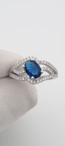 925 vintage sterling silver and CZ ring