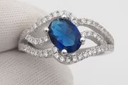 925 vintage sterling silver and CZ ring