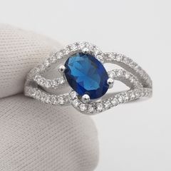 925 vintage sterling silver and CZ ring