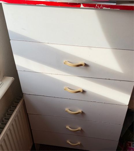 White 5-Drawer Chest of Drawers