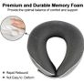 Travel Pillow, Memory Foam Neck Pillow for Travel, Soft Neck Support Pillow, Quick Pack Flight Pillow for Airplane, Train, Car, Office Sleeping Rest (FREE POSTAGE) Image 2