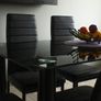 Glass dining table set with 6 chairs Free Delivery Image 5
