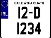 Motorbike Number Plate
