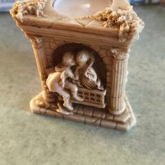 Verona Romeo and Juliet Stone Effect Candle Holder Souvenir
