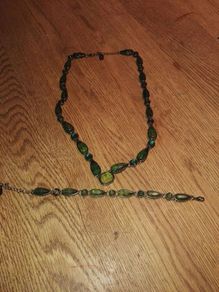Emerald Green Necklace And Bracelet