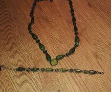 Emerald Green Necklace And Bracelet
