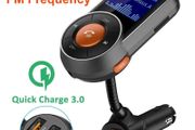 FM Modulator Car Bluetooth FM Transmitter Aux Out Handsfree Car Kit Music Player Auto Scan Frequency with Micro SD Card Slot