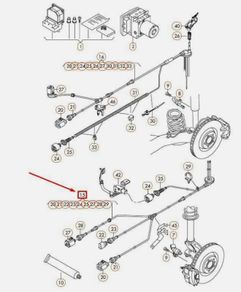 Volkswagen. Audi Skoda  5N0 927 903 M, ABS Wheel Speed Sensor Wire