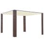 Gazebo with Roof Poly Rattan 300x300x200 cm Brown and Cream Image 5