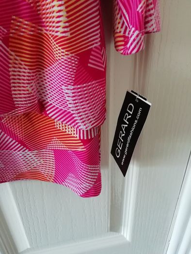 Gerard 3/4 sleeve bar dressy top pink size 18 NEW with tags
