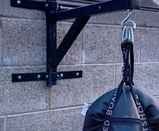 Heavy punch bag and bracket