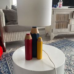 Vintage Wooden Crayon Lamp