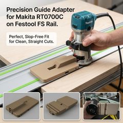 Rail Guide for Makita RT0700C Router on Festool FS Rail