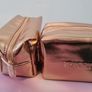 Space NK Bronze Metallic Soft Faux Leather Makeup Bag Image 5