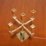 Vintage Brutalist Solid Brass 5-Arm Candelabra, 1970s. Image 9