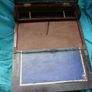 Antique Traveling Desk Wooden Writing Slope Box Image 6