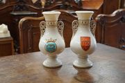 Pair of Vintage Ecclesiastical Porcelain Altar Vases