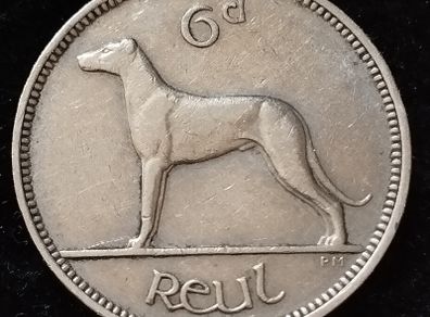 Ireland - 1949 - 6 Pence - Wolfhound - KM.13a - [702]