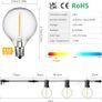 FREE EXPRESS SHIPPING LED Outdoor String Lights Mains Powered with Plastic Bulbs, 30FT Garden Patio String Lights Outdoor Festoon Lights with 16+1 E12 Bulbs for Indoor & Outdoor Image 4